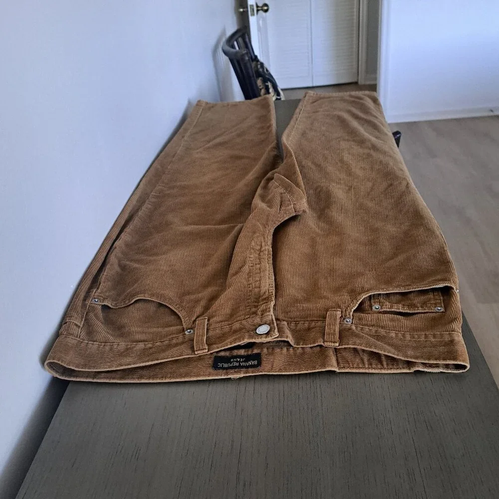 Banana Republic Made in Italy Vintage Jeans Brown Cotton Corduroy Pants Men 36R - Picture 2 of 16